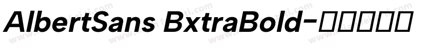 AlbertSans BxtraBold字体转换
